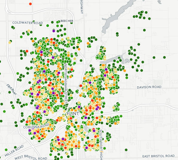Map: Flint Water Testing Results&nbsp;2016