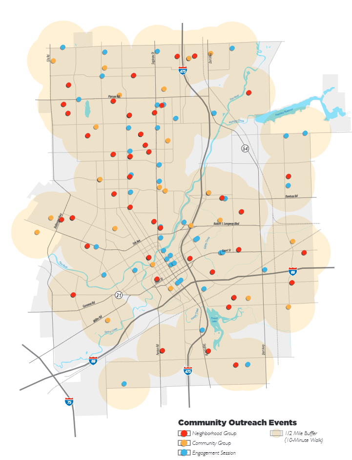 Map: Imagine Flint Master Planning&nbsp;2013