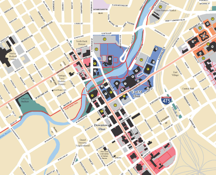 Downtown Flint Walking Maps&nbsp;2011