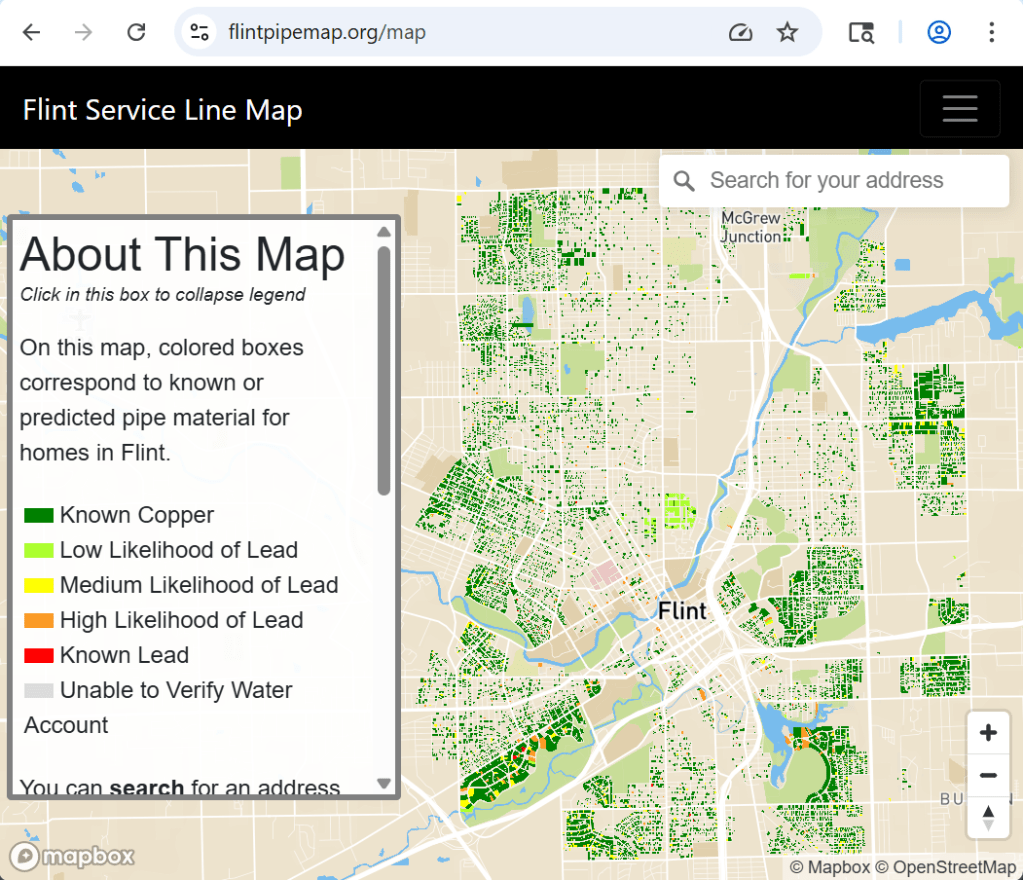 Flint Pipe Map: Mapping Water Service Lines&nbsp;2022